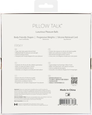 Розкішні вагінальні кульки PILLOW TALK - Frisky Pink з кристалом, діаметр 3,2 см, вага 49-75гр SO2721 фото Купити Розкішні вагінальні кульки PILLOW TALK - Frisky Pink з кристалом, діаметр 3,2 см, вага 49-75гр  Pillow Talk (Канада) 1 542 грн