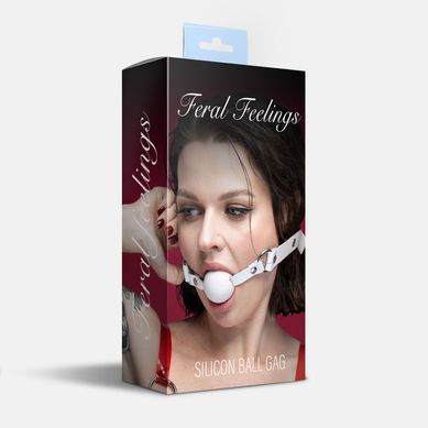 Кляп силіконовий Feral Feelings Silicon Ball Gag White/White, білий ремінець, біла кулька SX3975 фото Купити Кляп силіконовий Feral Feelings Silicon Ball Gag White/White, білий ремінець, біла кулька  Feral Feelings  899 грн