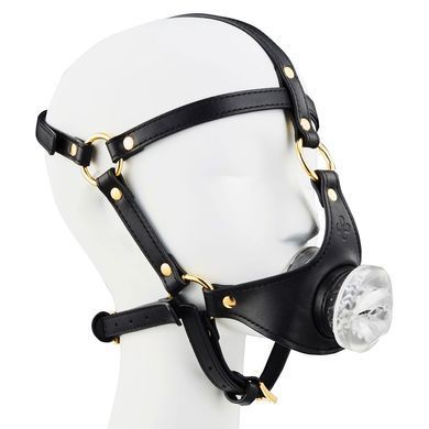 Маска-збруя для мінету LOCKINK SEVANDA Blowjob Head Harness, чорна, з м&rsquo;якою вставкою у вигляді губ SX0911 фото Купити Маска-збруя для мінету LOCKINK SEVANDA Blowjob Head Harness, чорна, з м&rsquo;якою вставкою у вигляді губ  LOCKINK (Китай) 2 032 грн