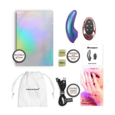 Вакуумний кліторальний стимулятор Love To Love DREAMER &ndash; IRIDESCENT TURQUOISE, пестощі язичком,пульт SX1106 фото Купити Вакуумний кліторальний стимулятор Love To Love DREAMER &ndash; IRIDESCENT TURQUOISE, пестощі язичком,пульт  Love To Love (Франція) 4 970 грн