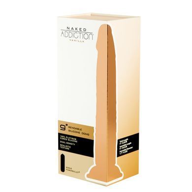 Фаллоимитатор Naked Addiction &mdash; 9&Prime; Silicone Dual Density Bendable Dildo Vanilla, вибропуля в подарок SO8906 фото Купить   ADDICTION  2 614 грн