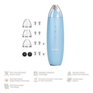 Мікродермабразійний пристрій для видалення чорних цяток GESKE MicroDermabrasion Blackhead Remover 7в1 starlight HB0565 фото Купити Мікродермабразійний пристрій для видалення чорних цяток GESKE MicroDermabrasion Blackhead Remover 7в1 starlight  GESKE 2 679 грн