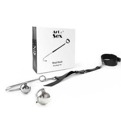 Анальний гак 4 із нашийником з натуральної шкіри Art of Sex - Anal hook, Чорний SO7763 фото Купити Анальний гак 4 із нашийником з натуральної шкіри Art of Sex - Anal hook, Чорний  Art of Sex  2 023 грн