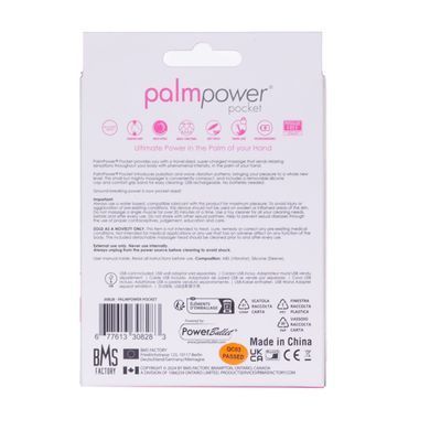 Мини-вибромассажер PalmPower Pocket с чехлом на молнии, водостойкий, перезаряжаемый, длина 9 см SO2735 фото Купить   PalmPower (Канада) 1 736 грн