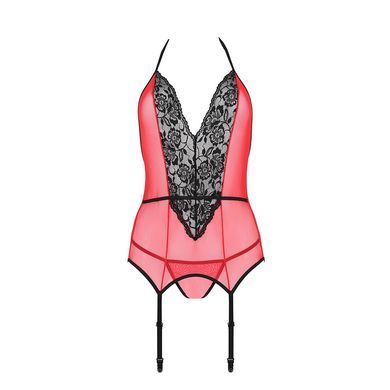 Корсет з пажами для панчіх Passion PEONIA CORSET L/XL red, стрінги SO8463 фото Купити Корсет з пажами для панчіх Passion PEONIA CORSET L/XL red, стрінги  Passion (Польща) 1 690 грн
