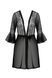 Пеньюар Passion LEAFA PEIGNOIR black, L/XL, длина чуть выше колена, широкие рукава, завязывается на пояс SX0506 фото 3