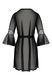 Пеньюар Passion LEAFA PEIGNOIR black, L/XL, длина чуть выше колена, широкие рукава, завязывается на пояс SX0506 фото 4