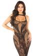 Сукня Leg Avenue Rhinestone Lace and Net Bodycon Dress One Size, Black