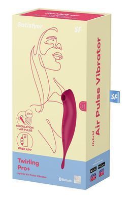 Смарт-вібратор для клітора з вакуумною стимуляцією Satisfyer Twirling Pro+ dark red SO6715 фото Купити Смарт-вібратор для клітора з вакуумною стимуляцією Satisfyer Twirling Pro+ dark red  Satisfyer (Німеччина) 2 217 грн