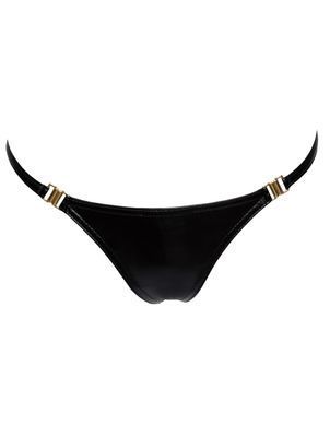 Трусики с мокрым эффектом Noir Handmade P008 Powerwetlook panty with gold clasp, S, на застежках SX0171 фото Купить   Noir Handmade (Польща) 794 грн