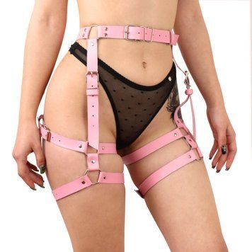 Гартеры Art of Sex - Claire, натуральная кожа, размер L-2XL, цвет розовый SO7764 фото Купить   Art of Sex  803 грн