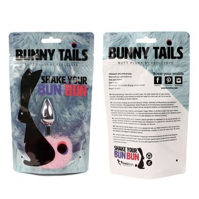 Анальная пробка FeelzToys - Bunny Tails Butt Plug Pink SO5061 фото Купить   FeelzToys (Нідерланди) 480 грн