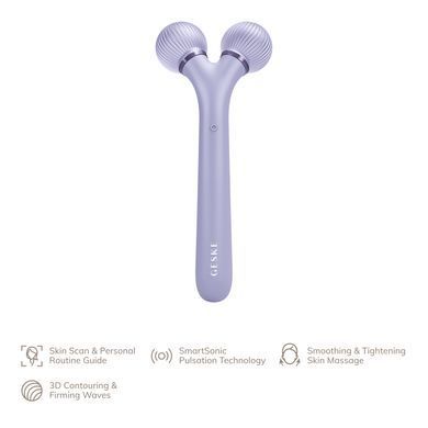 Електронний ультразвуковий ролик для обличчя GESKE Sonic Facial Roller 4в1 purple HB0178 фото Купити Електронний ультразвуковий ролик для обличчя GESKE Sonic Facial Roller 4в1 purple  GESKE 1 699 грн