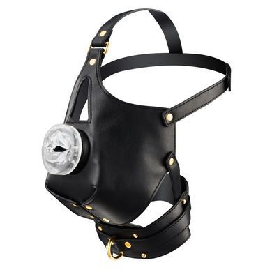 Маска-збруя для мінету з повідцем LOCKINK SEVANDA Blowjob Head Muzzle with Leash, чорна SX0912 фото Купити Маска-збруя для мінету з повідцем LOCKINK SEVANDA Blowjob Head Muzzle with Leash, чорна  LOCKINK (Китай) 2 771 грн