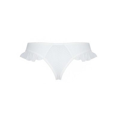 Трусики в горошок, з рюшами та шнурівкою Passion FATIN THONG L/XL, white SO5343 фото Купити Трусики в горошок, з рюшами та шнурівкою Passion FATIN THONG L/XL, white  Passion (Польща) 775 грн