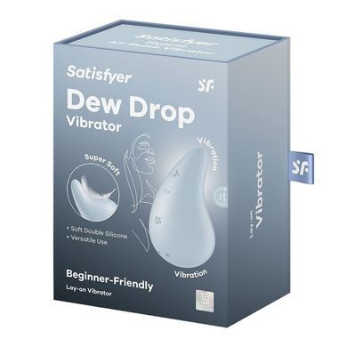 Вібратор для зовнішньої стимуляції Satisfyer Dew Drop Blue, 2 мотори, 12 режимів, м&rsquo;який корпус SX1211 фото Купити Вібратор для зовнішньої стимуляції Satisfyer Dew Drop Blue, 2 мотори, 12 режимів, м&rsquo;який корпус  Satisfyer (Німеччина) 1 903 грн