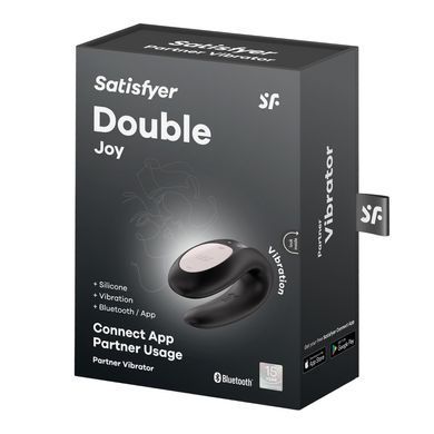 Смарт-вибратор для пар Satisfyer Double Joy Black с широким клиторальным стимулятором SO3898 фото Купить   Satisfyer (Німеччина) 1 903 грн
