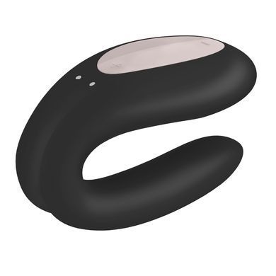 Смарт-вибратор для пар Satisfyer Double Joy Black с широким клиторальным стимулятором SO3898 фото Купить   Satisfyer (Німеччина) 1 903 грн
