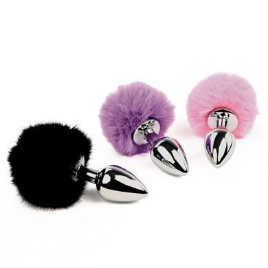 Анальная пробка FeelzToys - Bunny Tails Butt Plug Pink SO5061 фото Купить   FeelzToys (Нідерланди) 480 грн