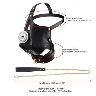 Маска-збруя для мінету з повідцем LOCKINK SEVANDA Blowjob Head Muzzle with Leash, чорна SX0912 фото Купити Маска-збруя для мінету з повідцем LOCKINK SEVANDA Blowjob Head Muzzle with Leash, чорна  LOCKINK (Китай) 2 771 грн