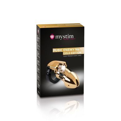Клітка для члена з електростимуляцією Mystim Pubic Enemy No 1 - Gold Edition SO3809 фото Купити Клітка для члена з електростимуляцією Mystim Pubic Enemy No 1 - Gold Edition  Mystim (Німеччина) 6 375 грн