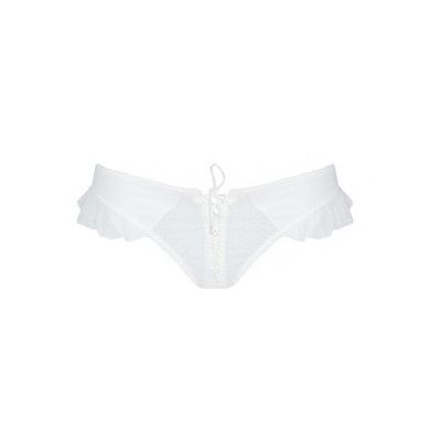 Трусики в горошок, з рюшами та шнурівкою Passion FATIN THONG L/XL, white SO5343 фото Купити Трусики в горошок, з рюшами та шнурівкою Passion FATIN THONG L/XL, white  Passion (Польща) 775 грн