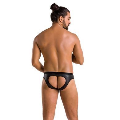 Мужские слипы с вырезами Passion 041 SLIP JOE L/XL Black, экокожа, открытые ягодицы SO7594 фото Купить   Passion (Польща) 1 450 грн