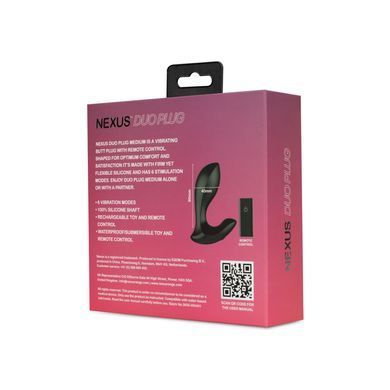 Анальна вібропробка Nexus DUO Plug Medium, пульт ДК SX2411 фото Купити Анальна вібропробка Nexus DUO Plug Medium, пульт ДК  Nexus (Великобританія) 3 233 грн