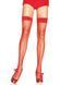 Чулки-сетка Leg Avenue Fishnet Thigh Highs One size, Red, мелкая сетка SO7973 фото 1