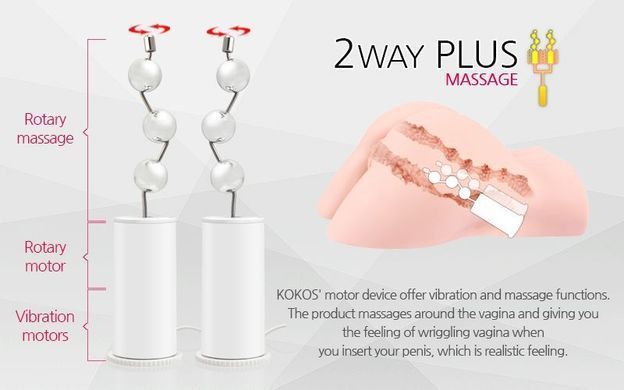 Мастурбатор Kokos Hera Hip Real 2WayPlus з функцією масажу та вібрацією SO2482 фото Купити Мастурбатор Kokos Hera Hip Real 2WayPlus з функцією масажу та вібрацією  Kokos (Південна Корея) 6 005 грн