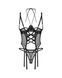 Корсет Obsessive Dominna cupless corset & crotchless thong 2XL/3X SX3563 фото 4