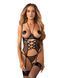 Корсет Obsessive Dominna cupless corset & crotchless thong 2XL/3X SX3563 фото 1