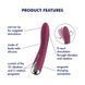 Вибратор точки G с вращением Satisfyer Spinning Vibe 1 Red, 2 мотора SX0558 фото 7