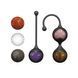 Вагинальные шарики Adrien Lastic Harmony Stones, полудрагоценные камни, диаметр 3 см, 2 держателя SX1272 фото 1