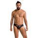 Мужские слипы с вырезами Passion 041 SLIP JOE L/XL Black, экокожа, открытые ягодицы SO7594 фото 3
