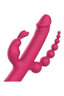 Вибратор с 4 стимулирующими концами Dreamtoys Anywhere Pleasure Vibe Essentials, розовый Dream toys &mdash; фото