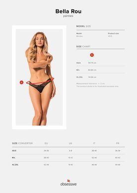 Сетчатые трусики под омбре Obsessive Bella Rou panties XS/S SO7855 фото Купить   Obsessive (Польща) 821 грн