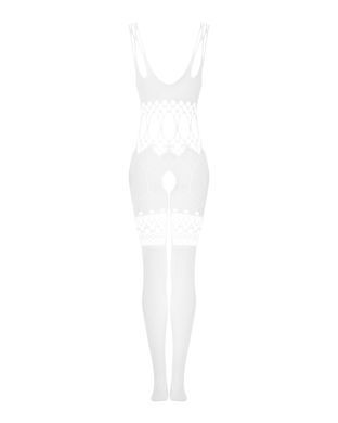 Сетчатый бодистокинг с имитацией топа и шорт Obsessive Bodystocking G330 S/M/L, white, с доступом SO7695 фото Купить   Obsessive (Польща) 1 108 грн
