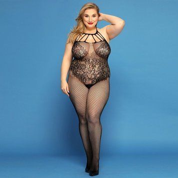 Сітчастий бодістокінг JSY &laquo;Відверта Мадлен&raquo; Plus Size, Black, імітація боді, мереживо, доступ SO8389 фото Купити Сітчастий бодістокінг JSY &laquo;Відверта Мадлен&raquo; Plus Size, Black, імітація боді, мереживо, доступ  JSY (Китай) 443 грн