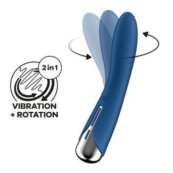 Вібратор точки G з обертанням Satisfyer Spinning Vibe 1 Blue, 2 мотори Satisfyer  &mdash; фото