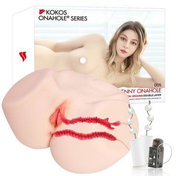 Мастурбатор Kokos 005 Jenny ONAHOLE Real Vagina 2WayPlus з вібрацією та масажем SX3240 фото Купити Мастурбатор Kokos 005 Jenny ONAHOLE Real Vagina 2WayPlus з вібрацією та масажем  Kokos (Південна Корея) 10 440 грн