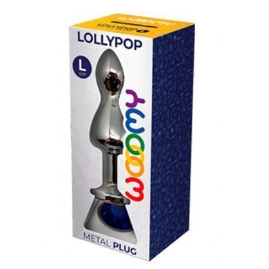 Металлическая анальна пробка Wooomy Lollypop Double Ball Metal Plug Blue L диаметр 3,5, длина 10,5см SO7419 фото Купить   Wooomy (Іспанія) 960 грн