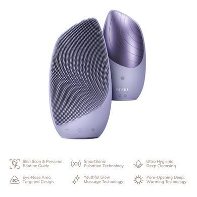 Електронна звукова термо щітка для обличчя GESKE Sonic Thermo Facial Brush 6в1 purple HB0079 фото Купити Електронна звукова термо щітка для обличчя GESKE Sonic Thermo Facial Brush 6в1 purple  GESKE 2 129 грн