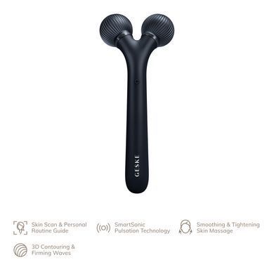 Електронний ультразвуковий ролик для обличчя GESKE Sonic Facial Roller 4в1 black HB0179 фото Купити Електронний ультразвуковий ролик для обличчя GESKE Sonic Facial Roller 4в1 black  GESKE 1 699 грн