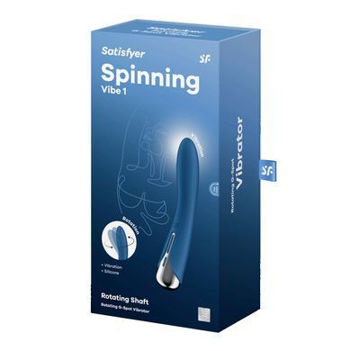 Вібратор точки G з обертанням Satisfyer Spinning Vibe 1 Blue, 2 мотори Satisfyer  &mdash; фото