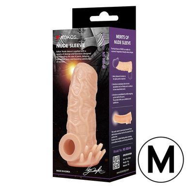 Насадка на член Kokos Nude Sleeve NS 005 M SX1479 фото Купить Насадка на член Kokos Nude Sleeve NS 005 M  Kokos  446 грн