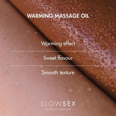 Розігрівальна їстівна масажна олія Bijoux Indiscrets Slow Sex Warming massage oil SO5906 фото Купити Розігрівальна їстівна масажна олія Bijoux Indiscrets Slow Sex Warming massage oil  Bijoux Indiscrets  720 грн