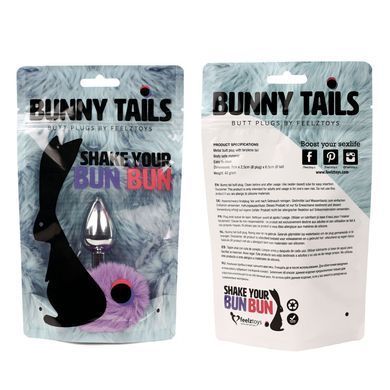 Анальная пробка FeelzToys - Bunny Tails Butt Plug Purple SO5062 фото Купить   FeelzToys (Нідерланди) 480 грн
