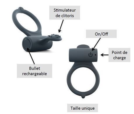 Ерекційне кільце Dorcel Power Clit Plus з вібрацією, перезаряджається, з язичком та щіточкою SO1417 фото Купити Ерекційне кільце Dorcel Power Clit Plus з вібрацією, перезаряджається, з язичком та щіточкою  Dorcel (Франція) 1 265 грн