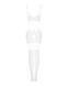 Сетчатый бодистокинг с имитацией топа и шорт Obsessive Bodystocking G330 S/M/L, white, с доступом SO7695 фото 6